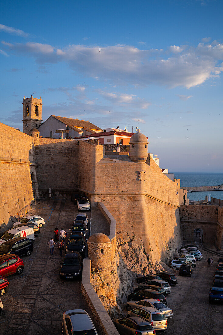 Die Burg Papa Luna in Peñiscola, Castellon, Valencianische Gemeinschaft, Spanien