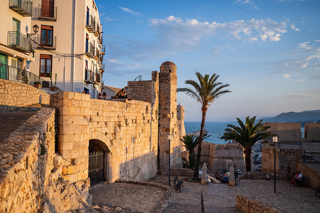 Papa Luna castle in Peñiscola, Castellon, Valencian Community, Spain