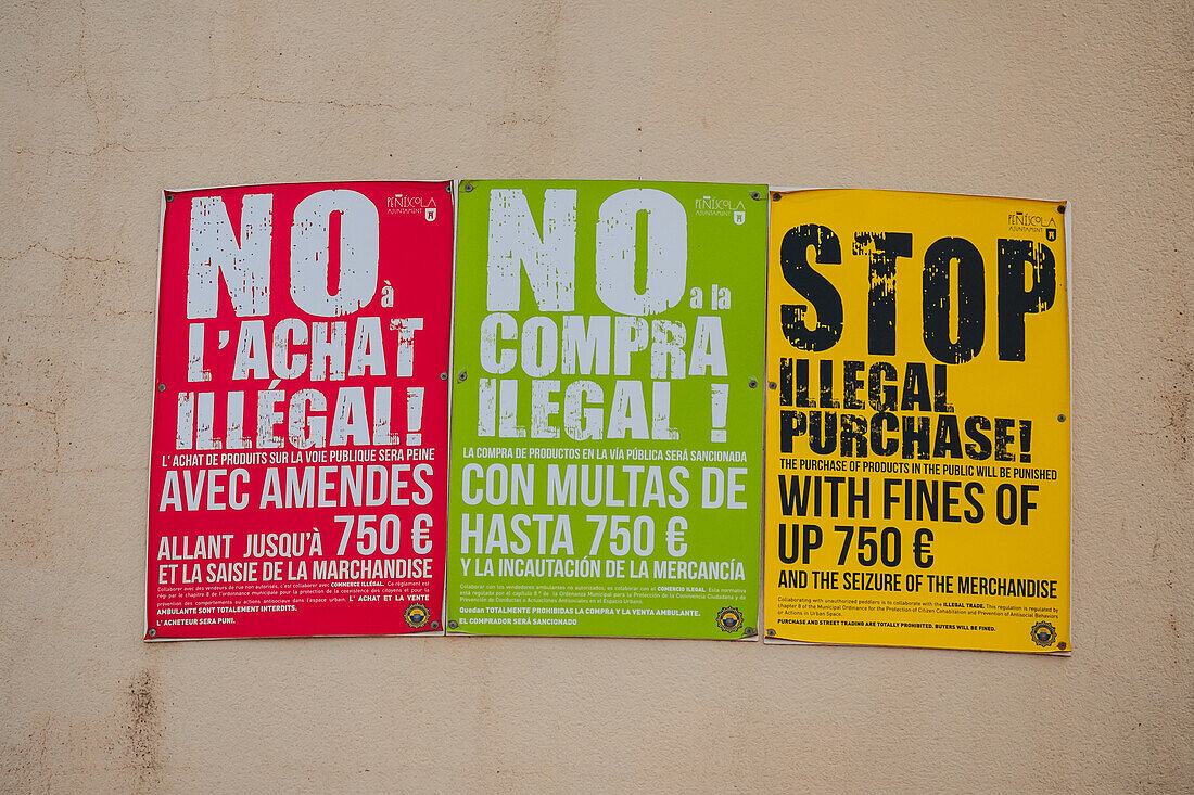 Stop illegal purchase sign