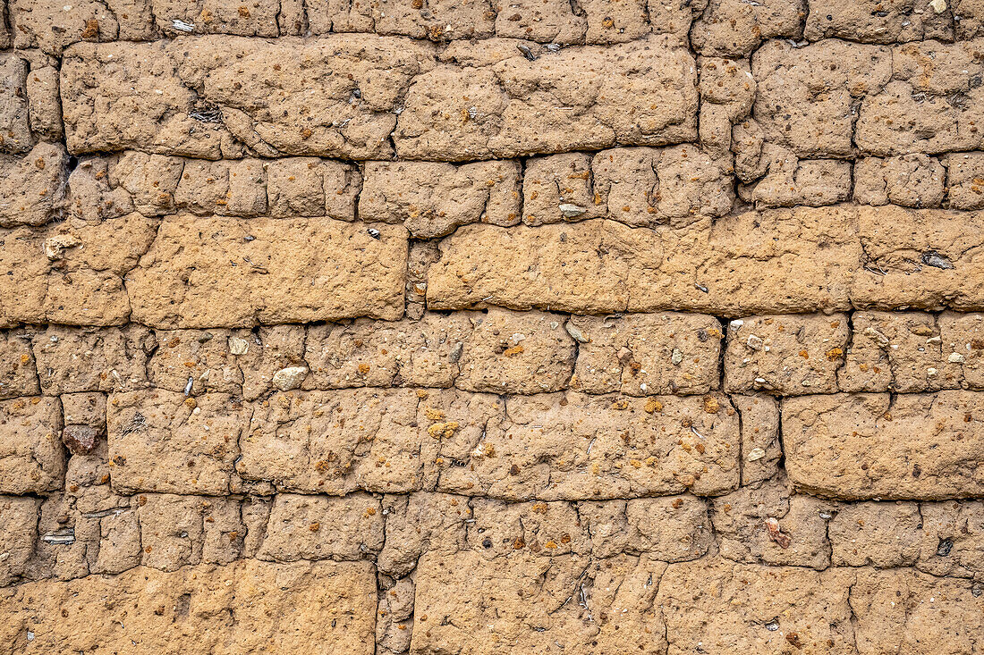 Old Adobe Wall in Aguacatan, Huehuetenango, Guatemala