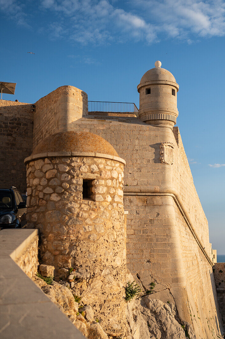 Die Burg Papa Luna in Peñiscola, Castellon, Valencianische Gemeinschaft, Spanien