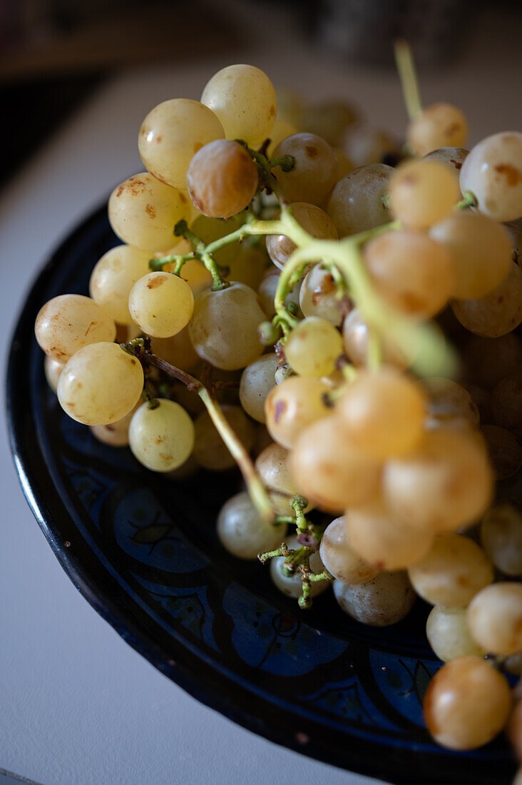 Grapes on plate