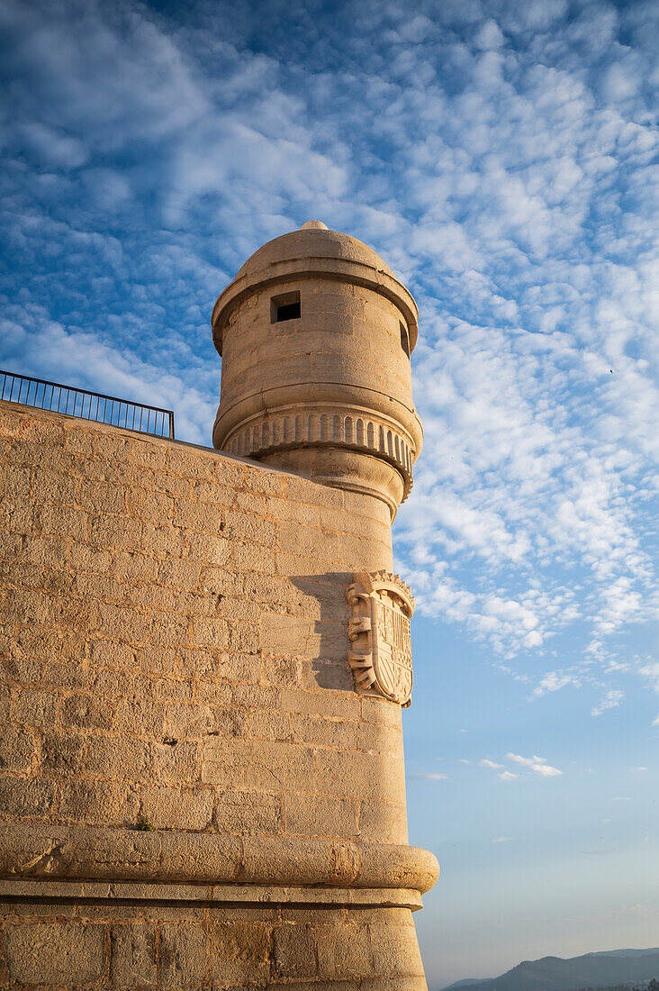 Papa Luna castle in Peñiscola, Castellon, Valencian Community, Spain