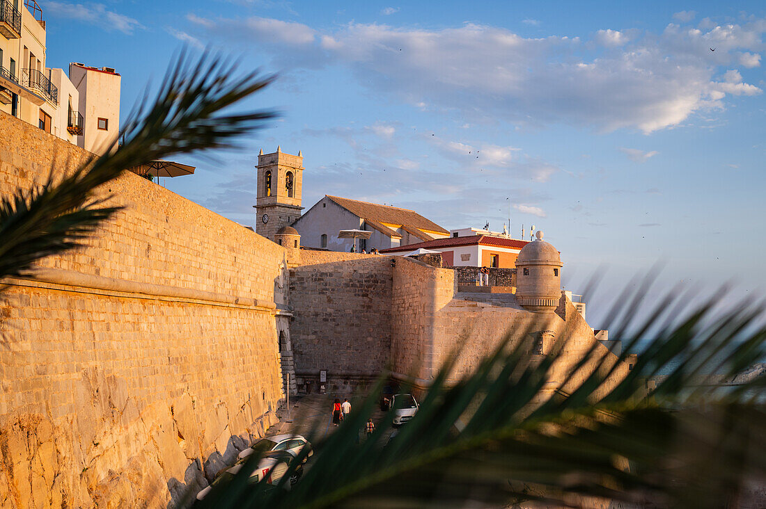 Die Burg Papa Luna in Peñiscola, Castellon, Valencianische Gemeinschaft, Spanien