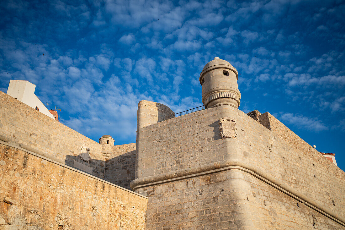 Die Burg Papa Luna in Peñiscola, Castellon, Valencianische Gemeinschaft, Spanien