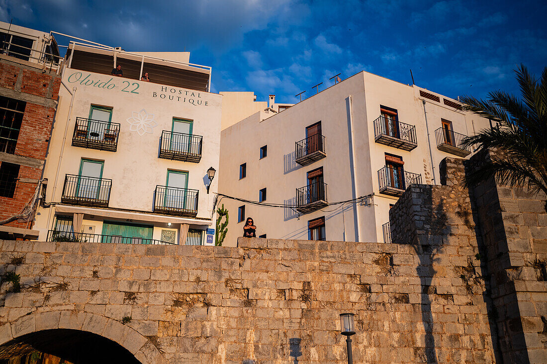 Die Burg Papa Luna in Peñiscola, Castellon, Valencianische Gemeinschaft, Spanien