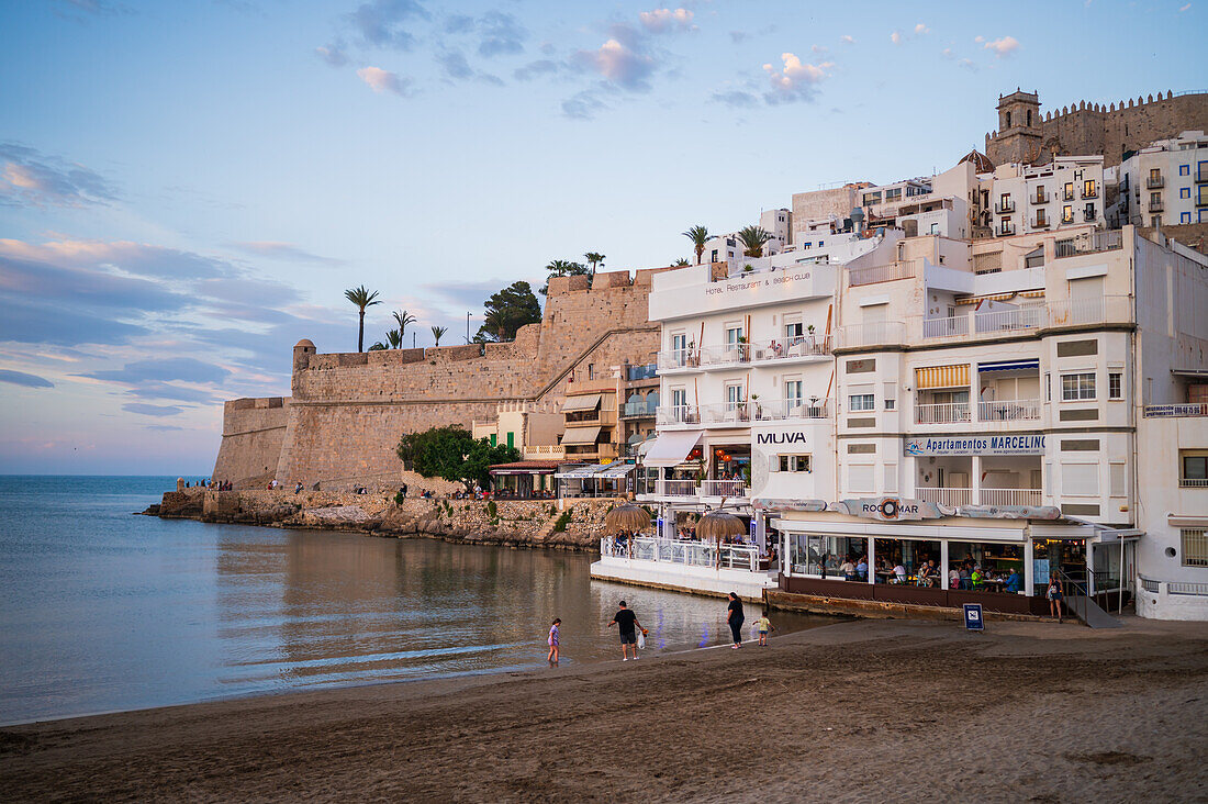 Die Burg Papa Luna in Peñiscola, Castellon, Valencianische Gemeinschaft, Spanien