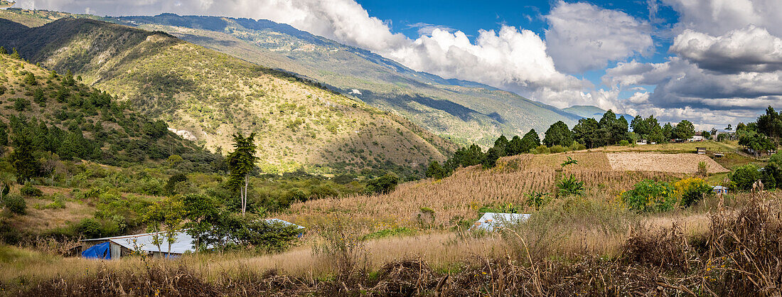 Das Dorf Chimusinique in Huehuetenango, Guatemala