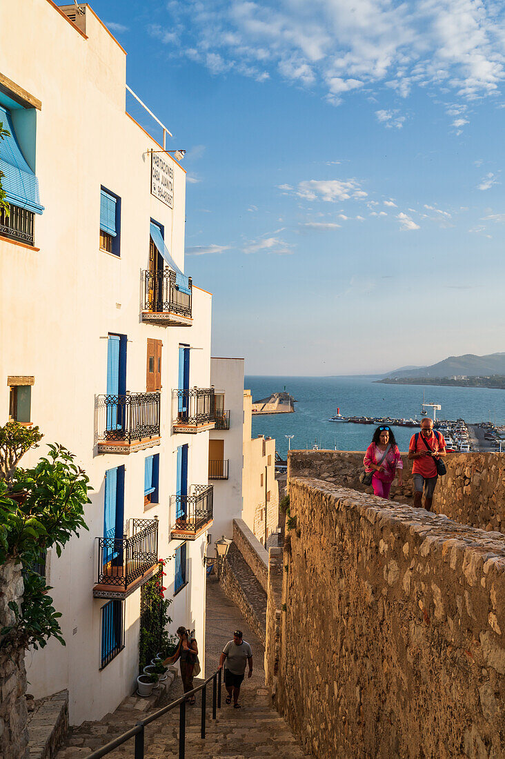 Papa Luna castle in Peñiscola, Castellon, Valencian Community, Spain