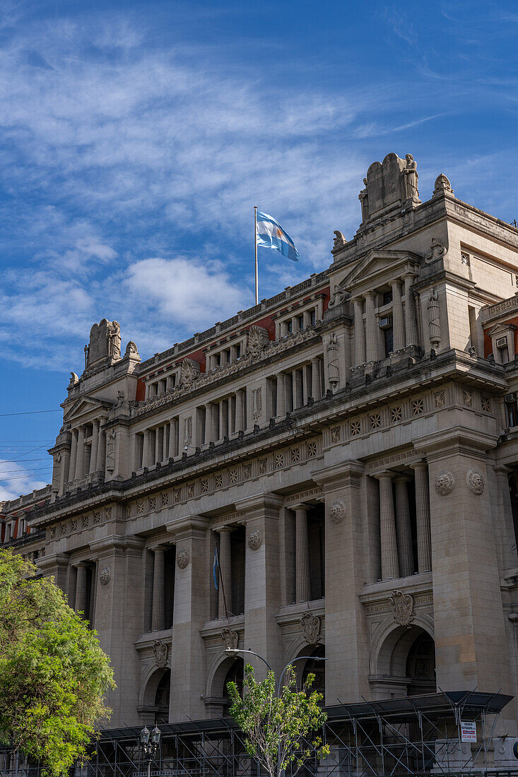 The Palace of Courts or Palace of Justice building in the San Nicolas district of Buenos Aires, Argentina. Headquarters of the Judiciary and Supreme Court of Justice for Argentina.