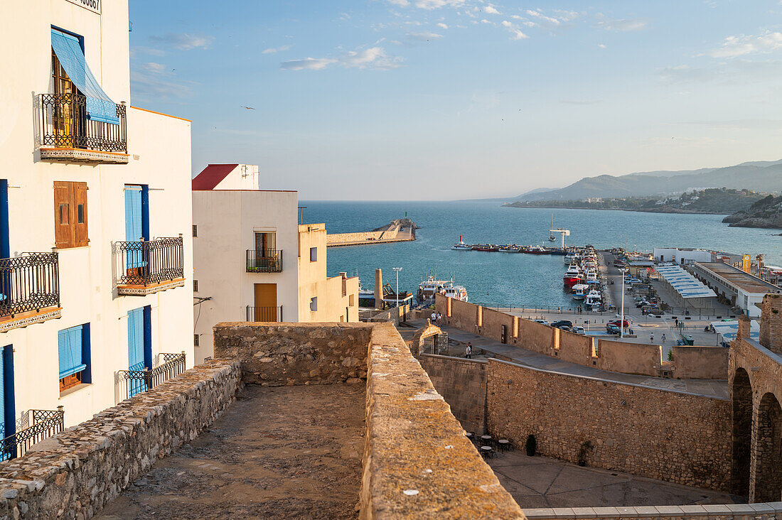 Die Burg Papa Luna in Peñiscola, Castellon, Valencianische Gemeinschaft, Spanien