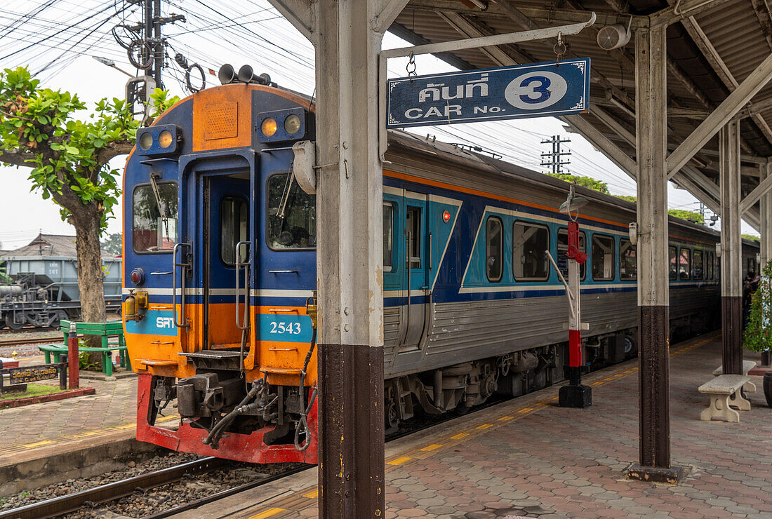 Views of train station in Chiang Mai, Thailand, Southeast Asia, Asia