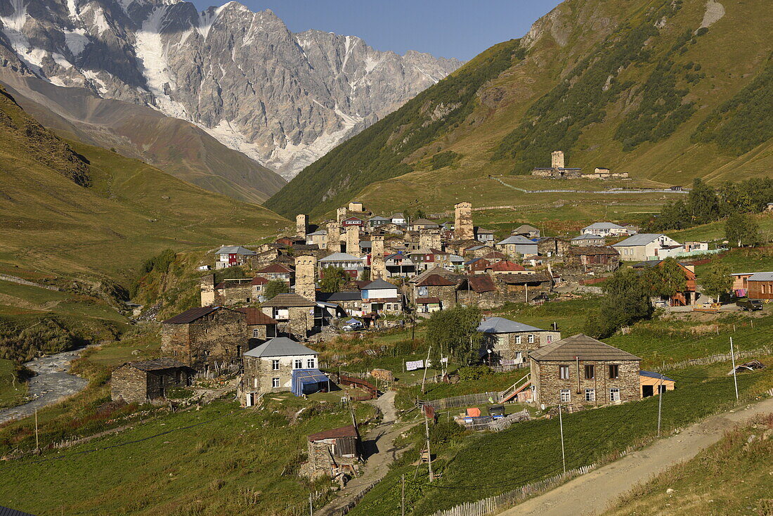 Ushguli village, UNESCO World Heritage Site, Svaneti, Caucasus, Georgia, Central Asia, Asia