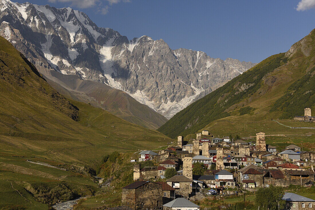 Ushguli village, UNESCO World Heritage Site, Svaneti, Caucasus, Georgia, Central Asia, Asia