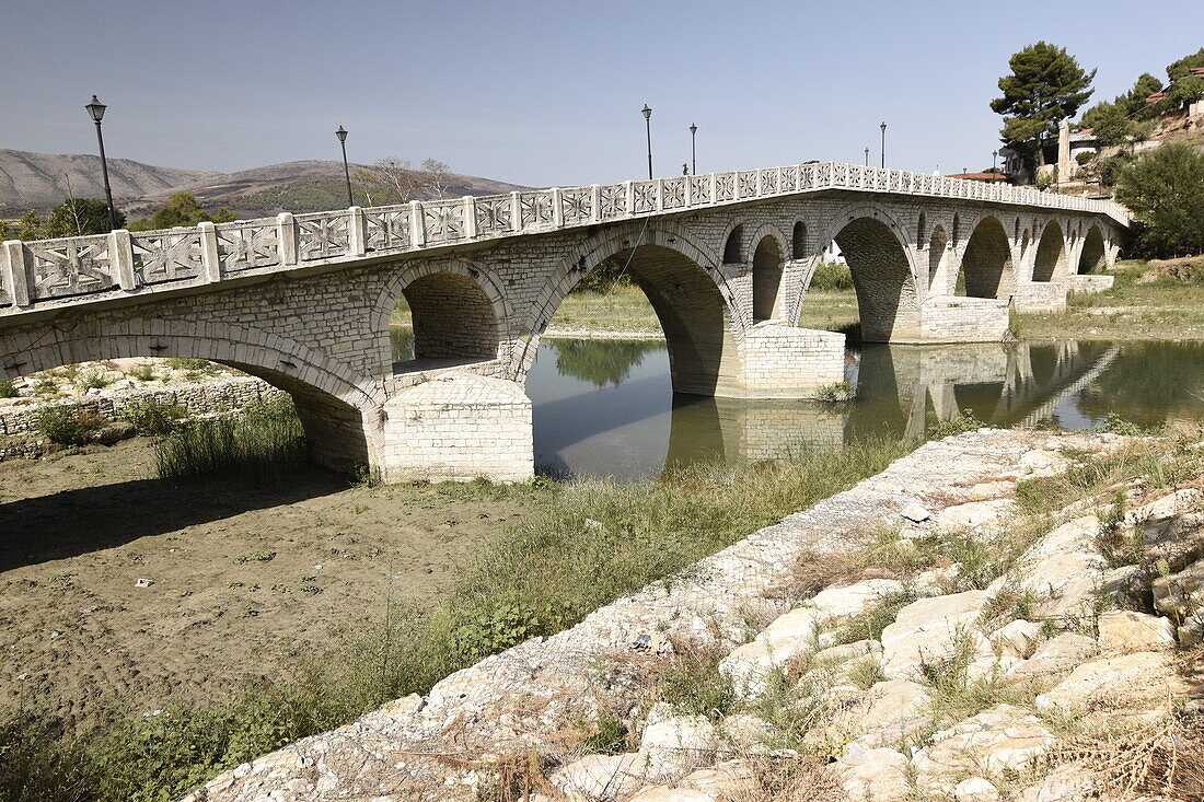 Gorica Bridge in Berat, Albania, Europe