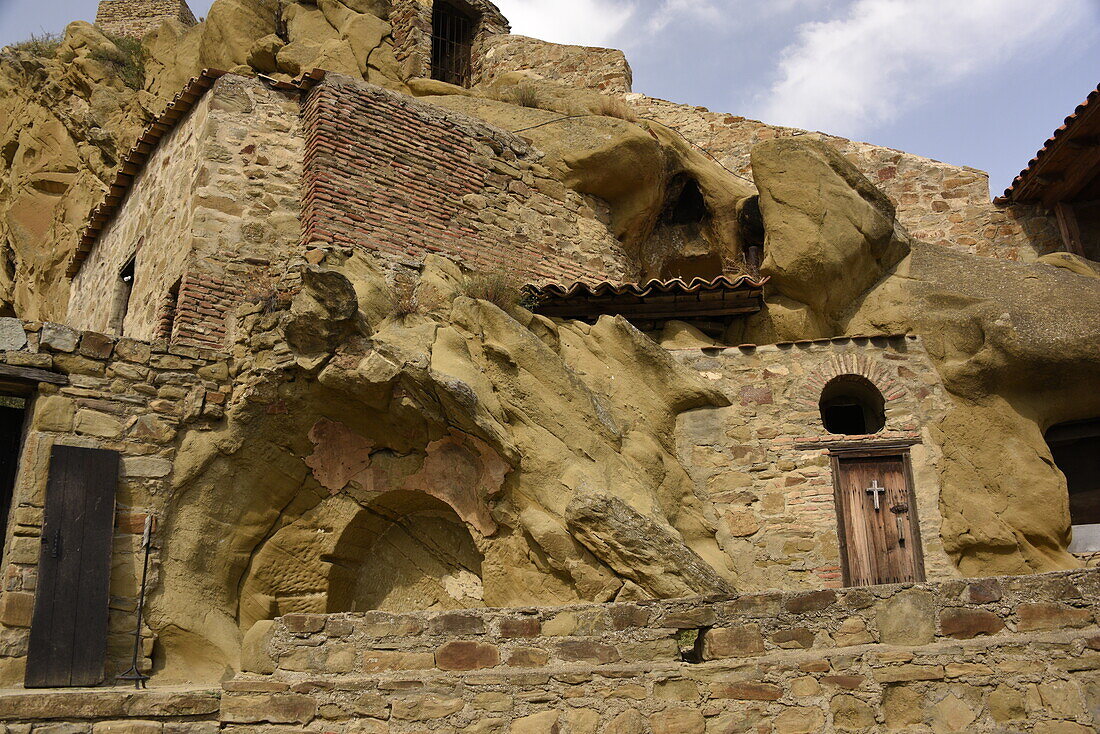 David Gareja, a rock-hewn Georgian Orthodox monastery complex located in the Kakheti region, Georgia, Central Asia, Asia