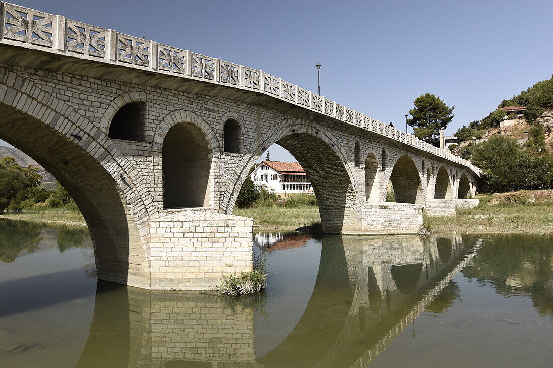 Gorica Bridge in Berat, Albania, Europe