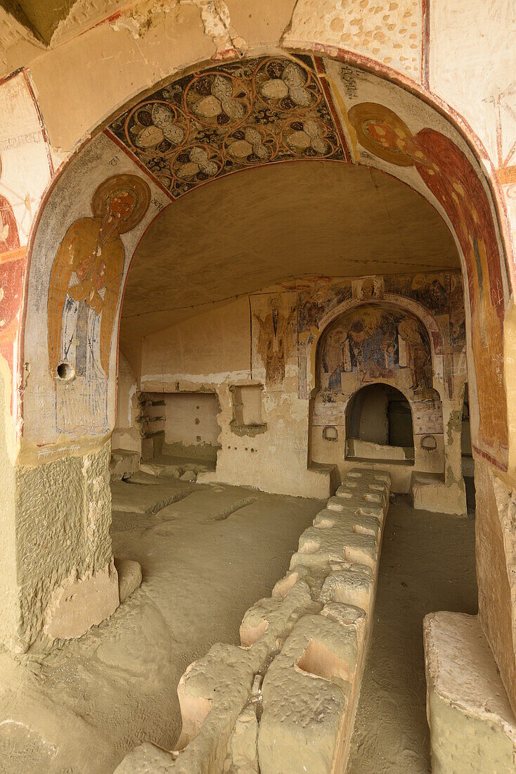 David Gareja, a rock-hewn Georgian Orthodox monastery complex located in the Kakheti region, Georgia, Central Asia, Asia