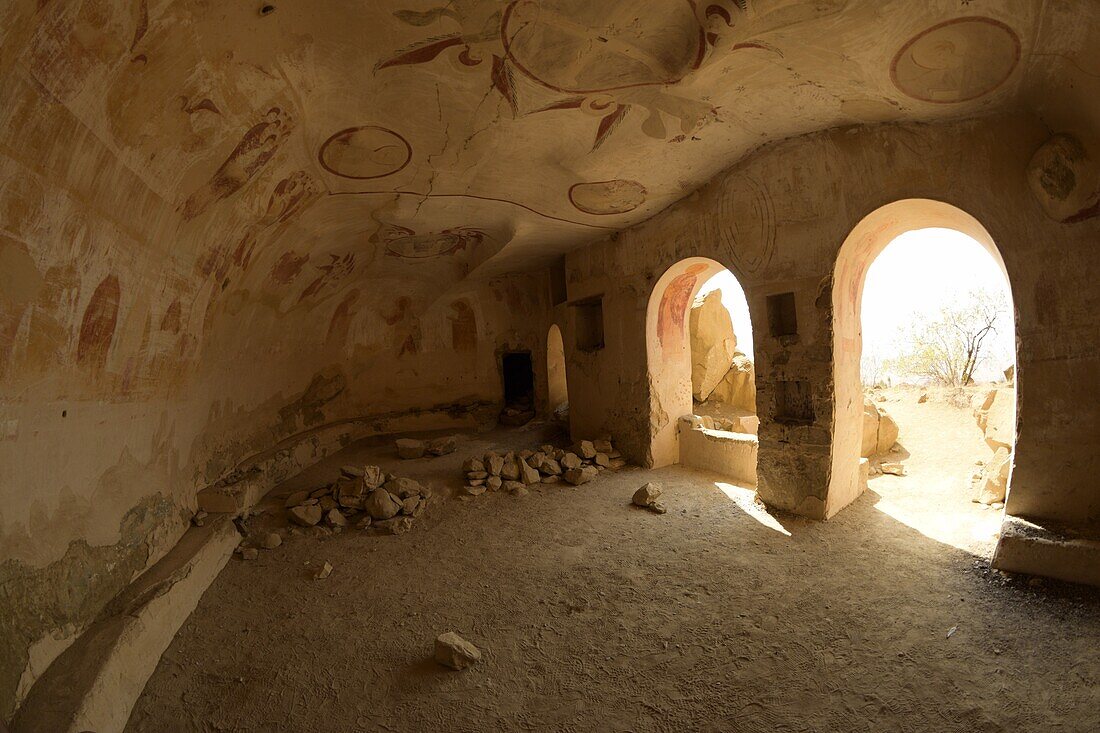 David Gareja, a rock-hewn Georgian Orthodox monastery complex located in the Kakheti region, Georgia, Central Asia, Asia