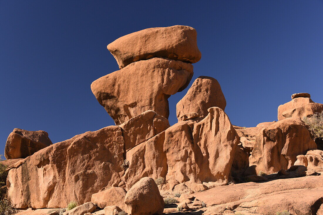 Picturesque rock formations around Tafraoute, Anti-Atlas, Morocco, North Africa, Africa