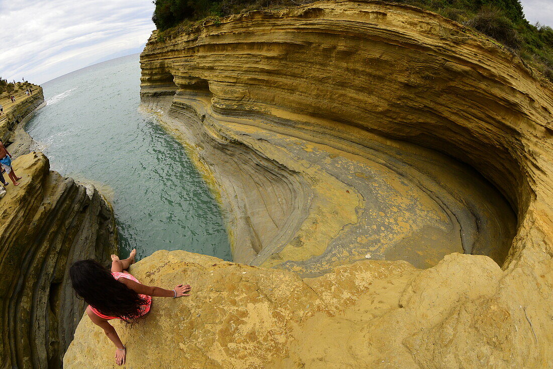 Famous Channel of Love (Canal D'Amour) in Sidari, Corfu, Greek Islands, Greece, Europe