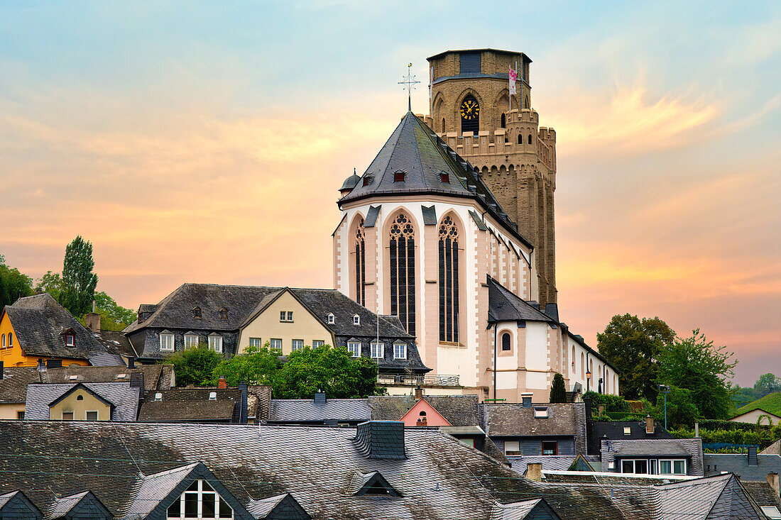 Pfarrkirche St. Martin, Oberwesel, Rheinland Pfalz, Deutschland, Europa