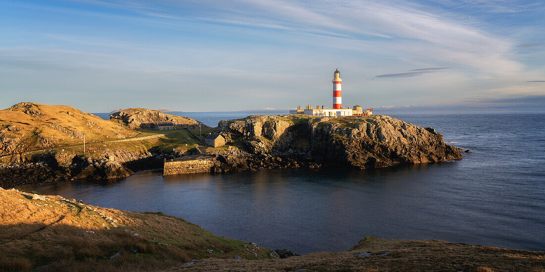 Eilean Glas Leuchtturm, Isle of Scalpay, Äußere Hebriden, Schottland, Vereinigtes Königreich, Europa