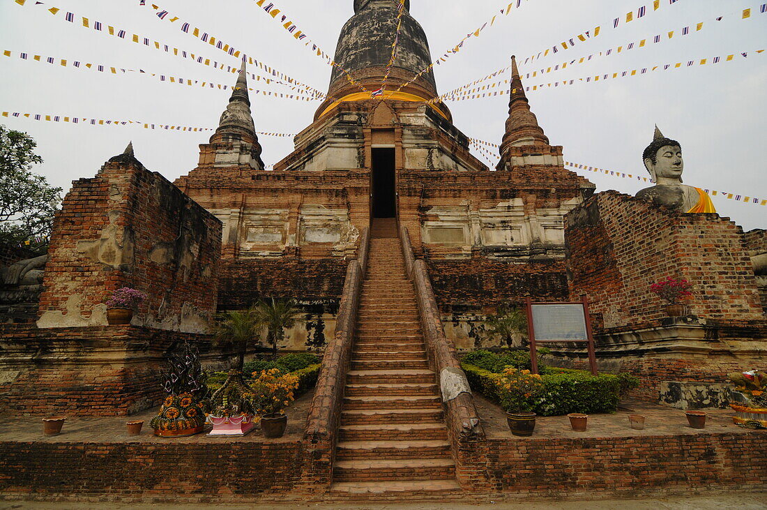 Wat Yai Chai Mongkhon, Ayutthaya, UNESCO-Weltkulturerbe, Thailand, Südostasien, Asien