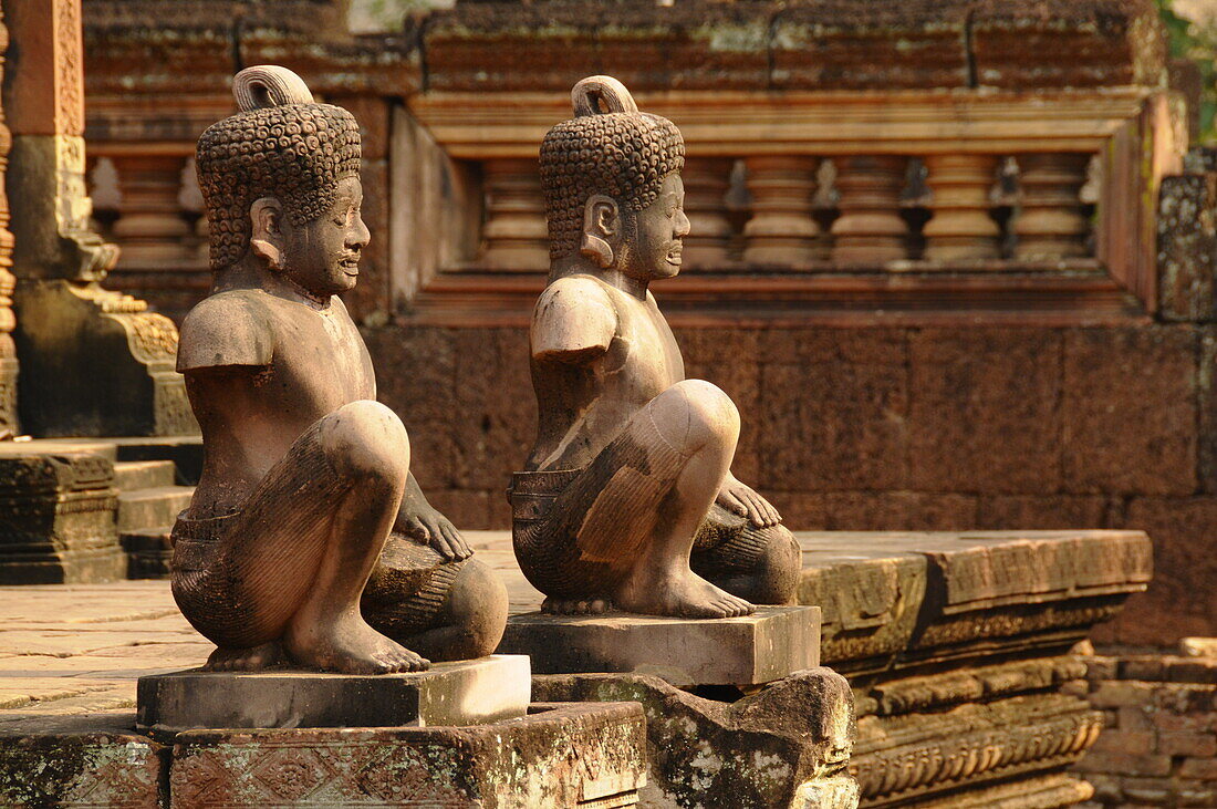 Banteay Srei Inneres Heiligtum, Hindu-Tempel, Lord Shiva geweiht, Angkor, UNESCO-Weltkulturerbe, Siem Reap, Kambodscha, Indochina, Südostasien, Asien