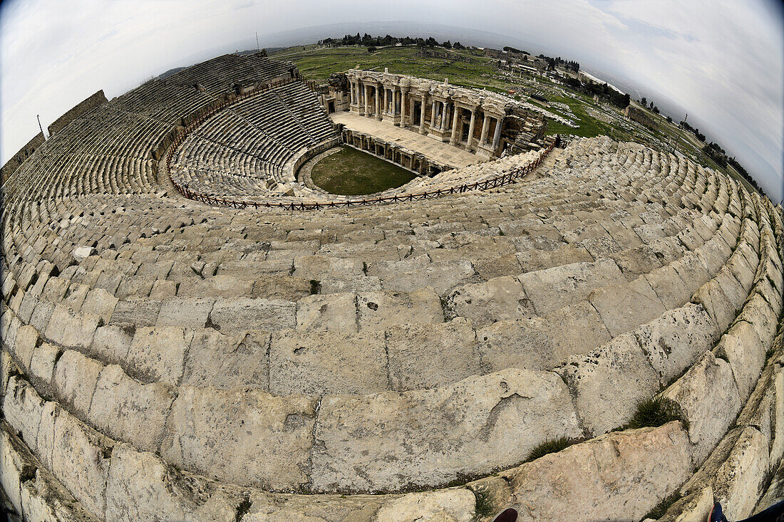 Antike Stadt Hierapolis, Pamukkale, UNESCO-Welterbestätte, Anatolien, Türkei, Kleinasien, Asien