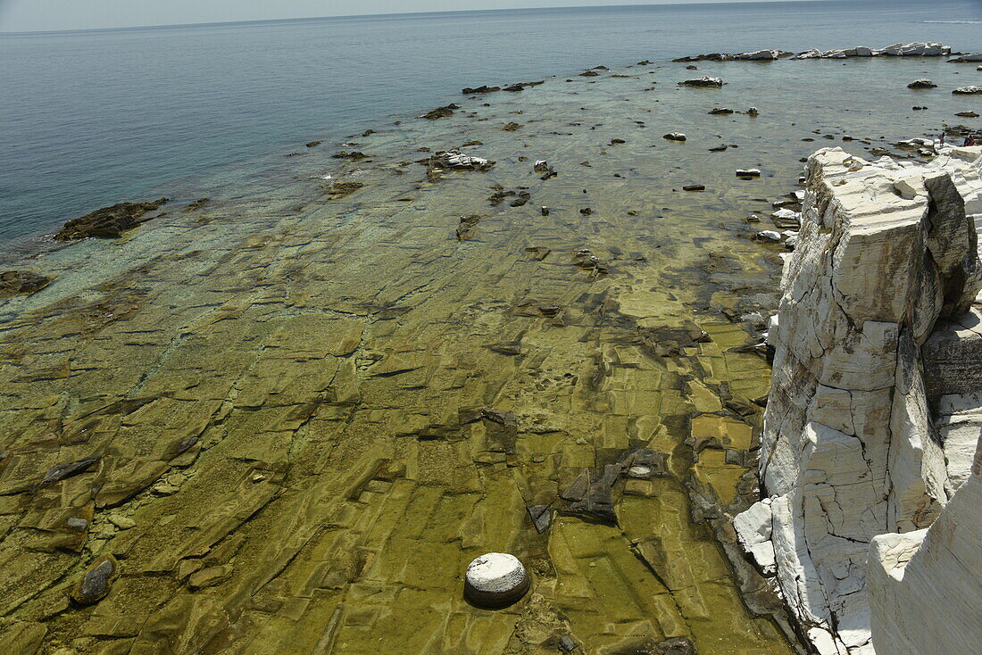 Ancient quarry of Alyki, Thassos, Greek Islands, Greece, Europe