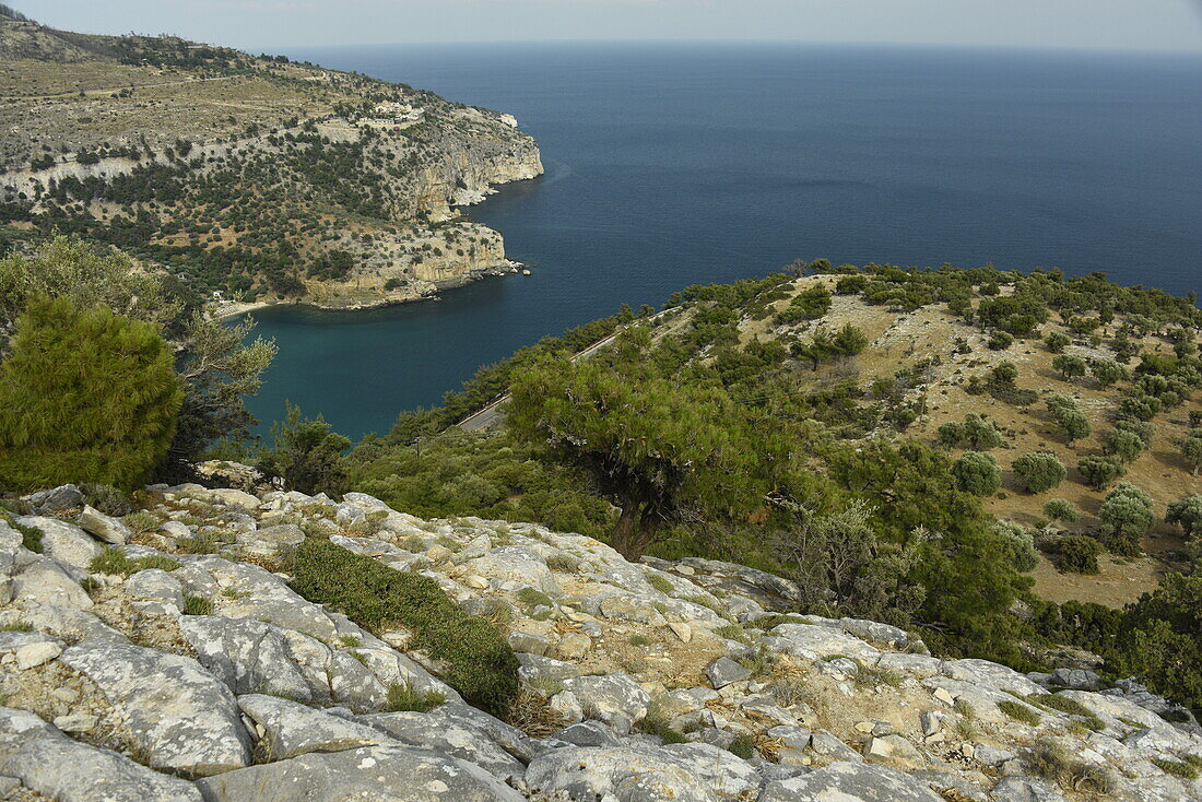 Marmorlandschaft von Thassos, Griechische Inseln, Griechenland, Europa