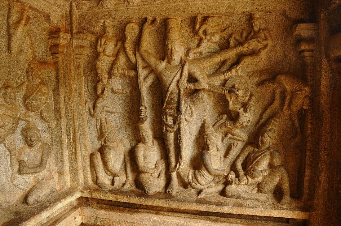 Vahara Cave Temple, Mahabalipuram, UNESCO World Heritage Site, Tamil Nadu, India, Asia