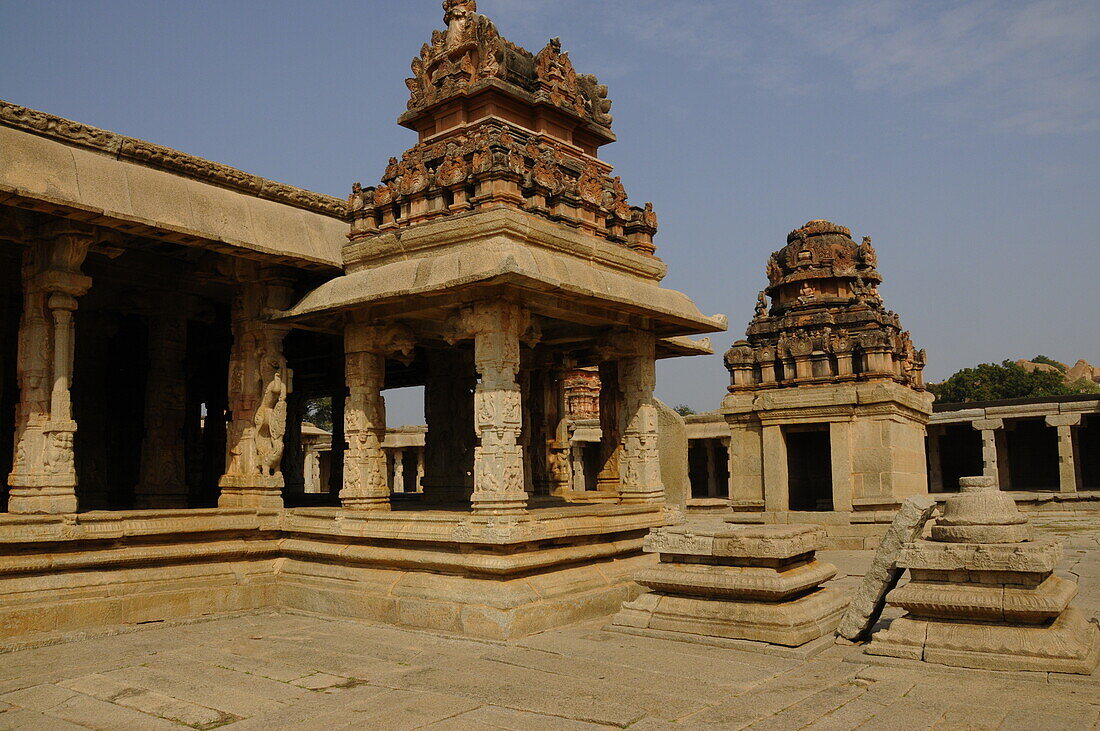 Hampi Shri Krishna Swami Tempel, Hampi, UNESCO Welterbestätte, Karnataka, Indien, Asien