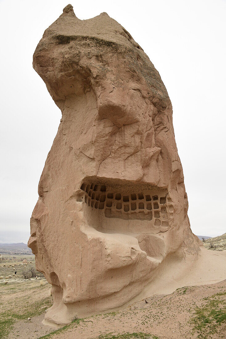 Troglodyte dwelling place, Uchisar, Cappadocia, Anatolia, Turkey, Asia Minor, Asia