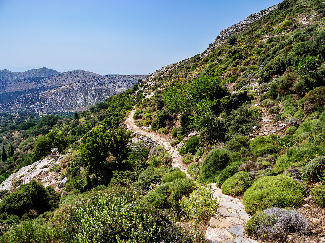 Weg zum Berg Zas (Zeus), Insel Naxos, Kykladen, Griechische Inseln, Griechenland, Europa