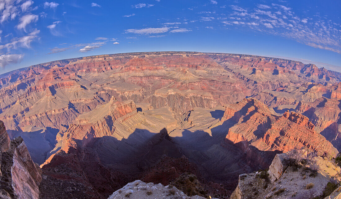 Panoramablick auf den Grand Canyon von den Klippen des Powell Point, Grand Canyon, UNESCO-Welterbe, Arizona, Vereinigte Staaten von Amerika, Nordamerika