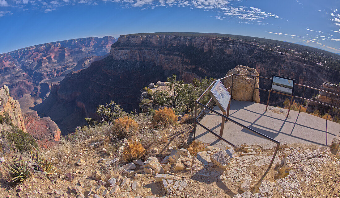 Der Trailview Overlook East Vista am Grand Canyon South Rim, direkt an der Hermit Road, Grand Canyon, UNESCO-Weltnaturerbe, Arizona, Vereinigte Staaten von Amerika, Nordamerika