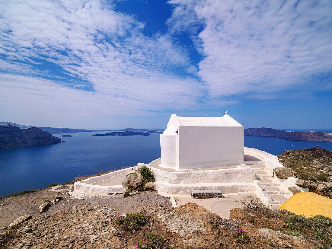 Die Heilige Kapelle der Jungfrau Maria, Insel Santorin (Thira), Kykladen, Griechische Inseln, Griechenland, Europa