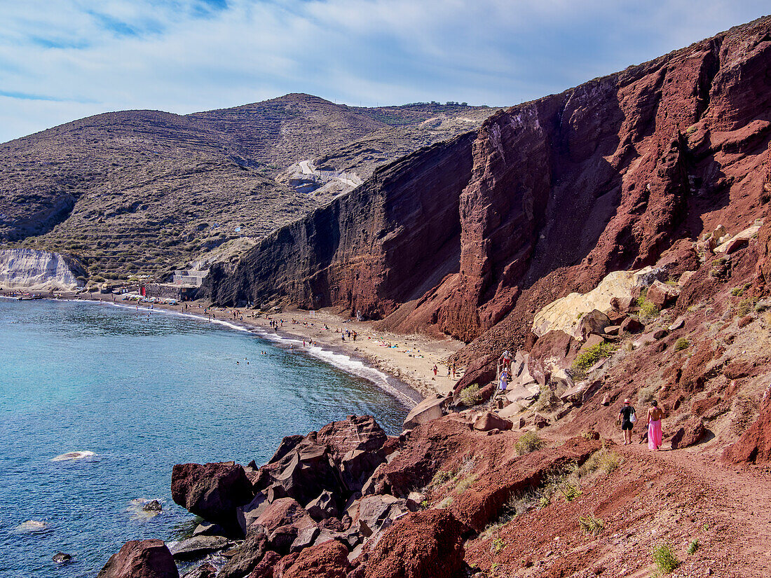 Der rote Strand, Insel Santorin (Thira), Kykladen, Griechische Inseln, Griechenland, Europa