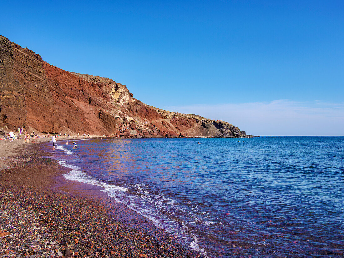 Der rote Strand, Insel Santorin (Thira), Kykladen, Griechische Inseln, Griechenland, Europa