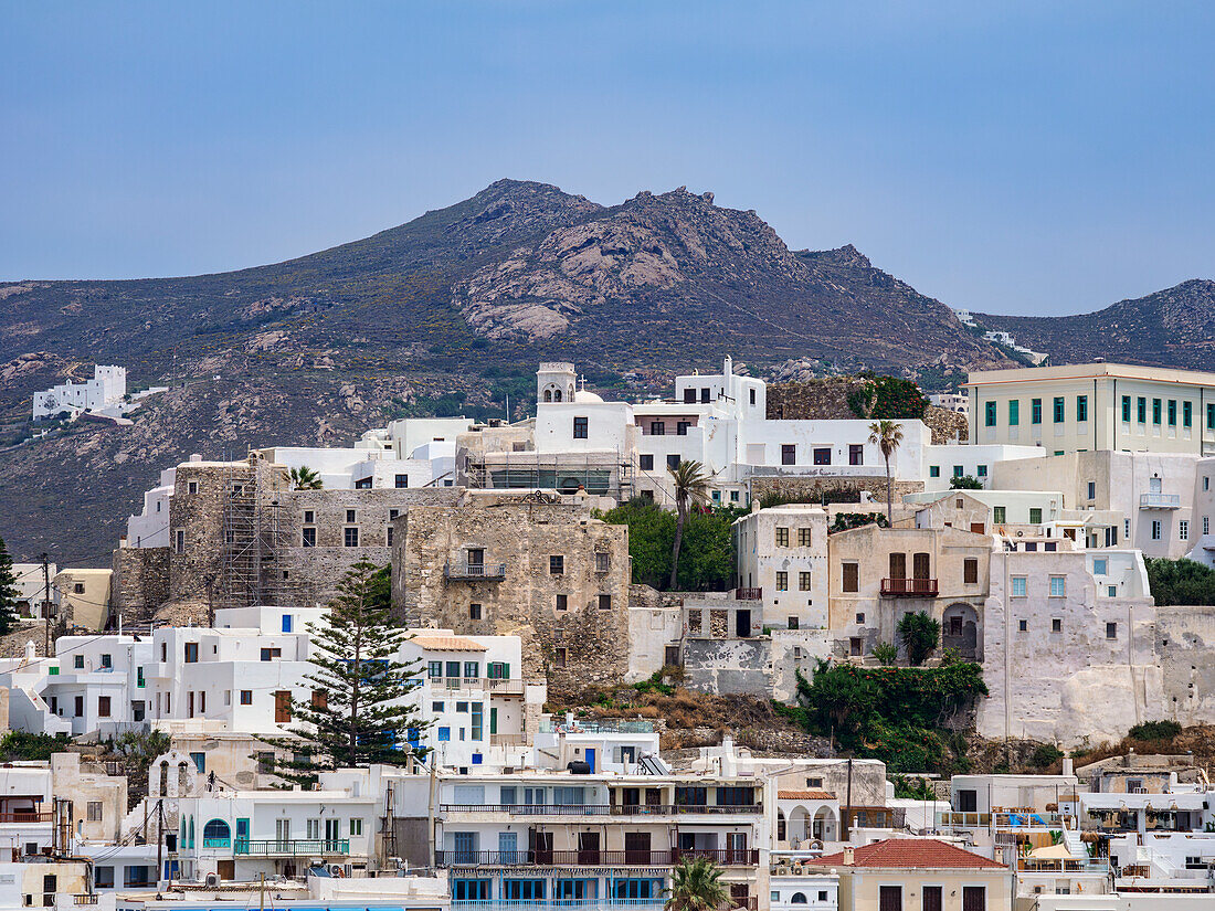 Chora Castle, Naxos City, Naxos Island, Cyclades, Greek Islands, Greece, Europe