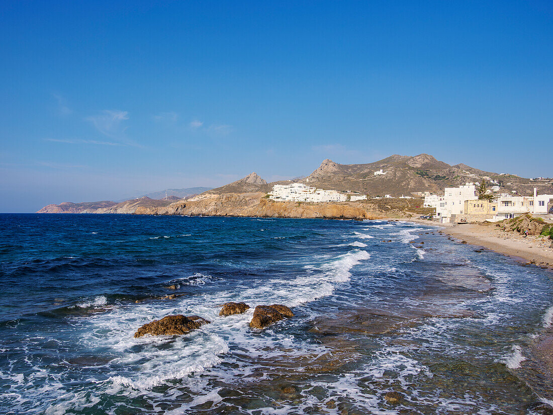 Grotta Beach, Chora, Naxos City, Naxos Island, Cyclades, Greek Islands, Greece, Europe