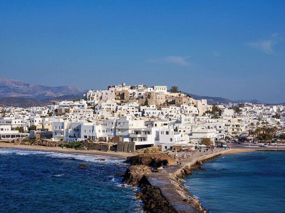 Cityscape of Chora, Naxos City, Naxos Island, Cyclades, Greek Islands, Greece, Europe