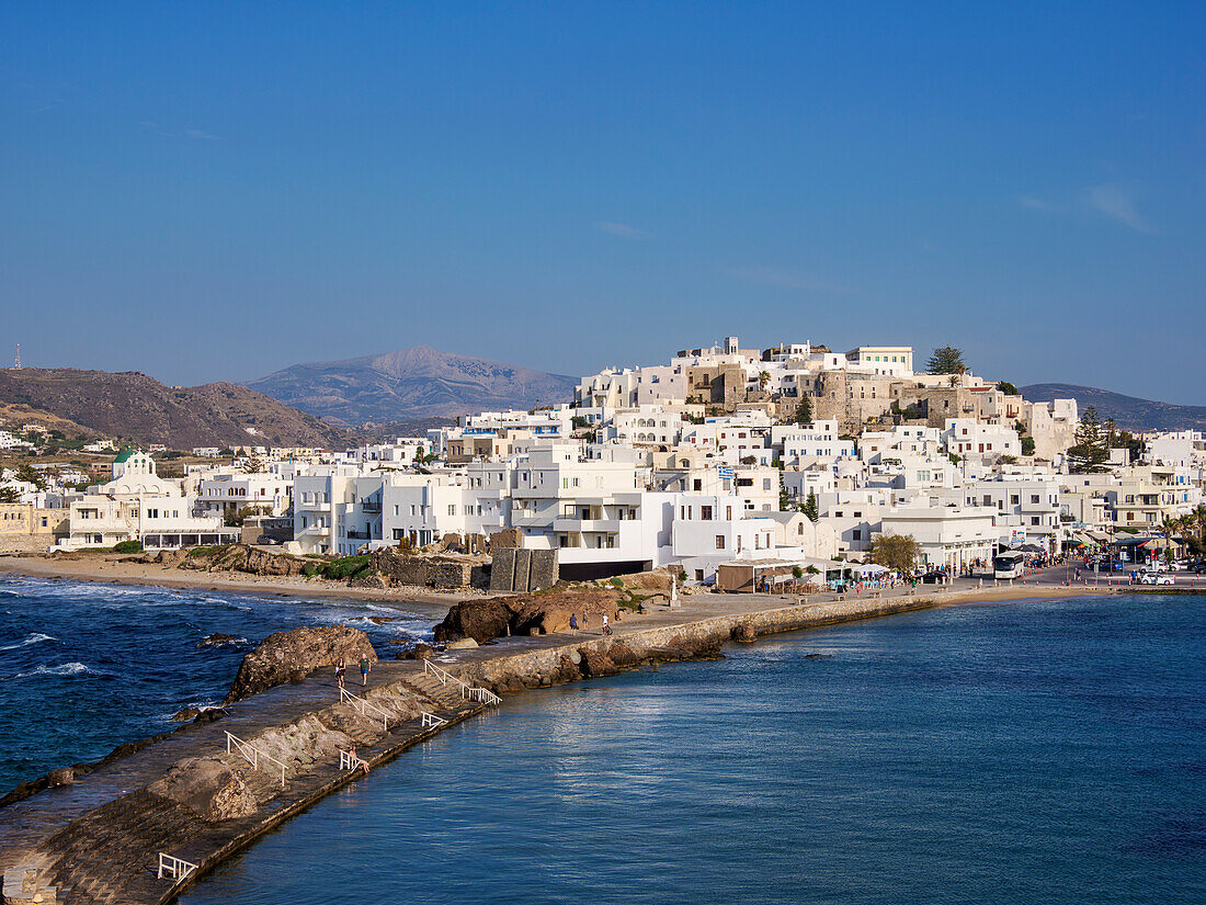 Cityscape of Chora, Naxos City, Naxos Island, Cyclades, Greek Islands, Greece, Europe