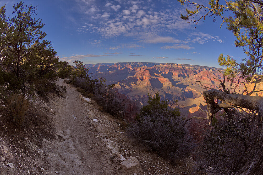 A dirt section of the rim trail between Hopi Point and Mohave Point, Grand Canyon, UNESCO World Heritage Site, Arizona, United States of America, North America