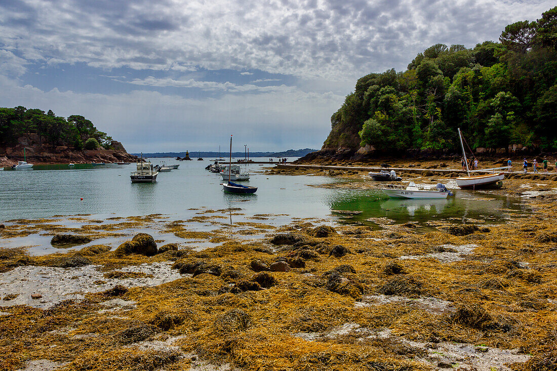 Boats, Ile-de-Brehat, Cotes-d'Armor, Brittany, France, Europe