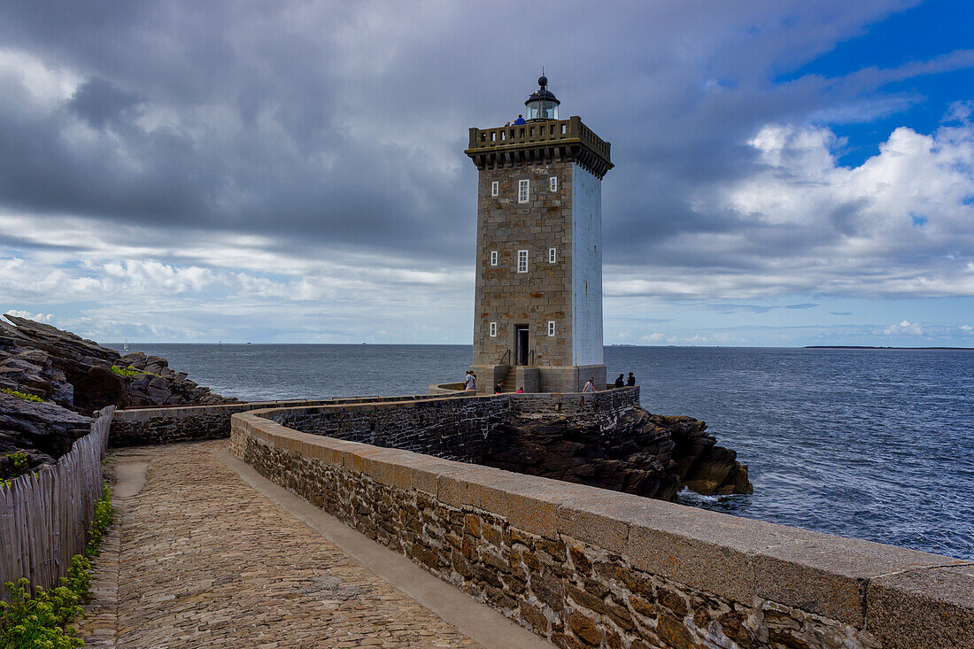 Leuchtturm, Kermorvan, Le Conquet, Finistere, Bretagne, Frankreich, Europa