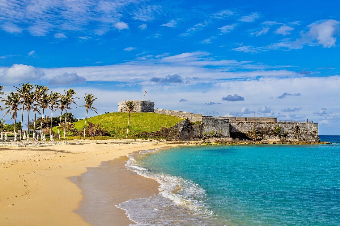 Fort St. Catherine, built in 1612, in service until the 20th century, now a museum, UNESCO World Heritage Site, St. George's Island, Bermuda, North Atlantic, North America