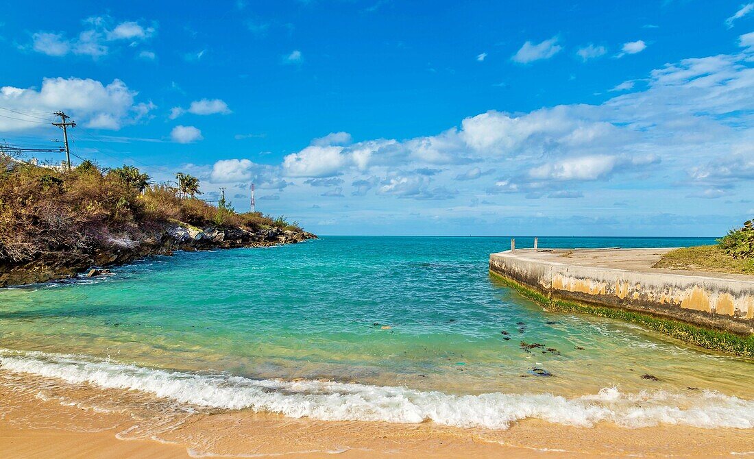 Building Bay, where shipwrecked British sailors built two new ships in 1609, enabling them to continue to the colony of Virginia, St. George's, Bermuda, North Atlantic, North America